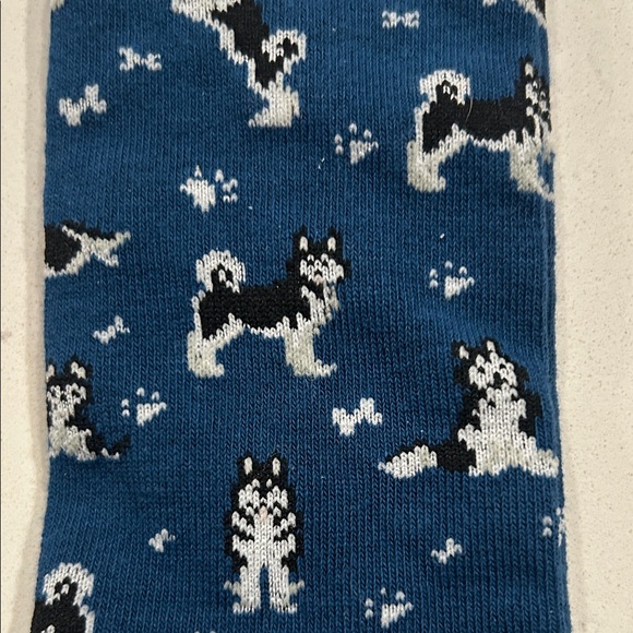 Robin Ruth Navy Socks with White Patterns - Picture 4 of 5